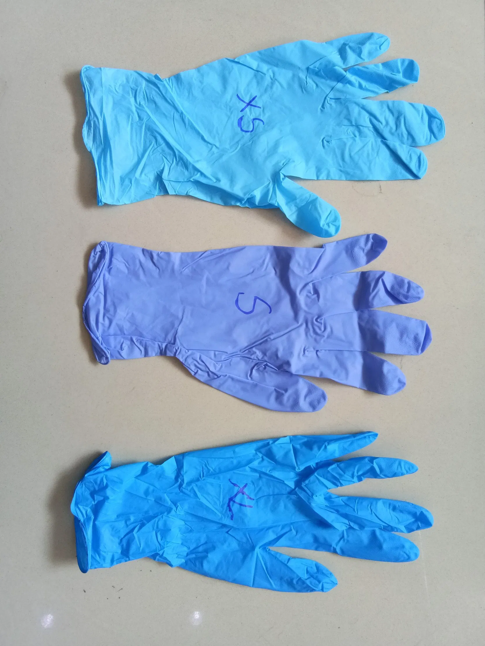 Nitrile Coated Disposable Medical Supplies Blue Examination Hand Glove Food Use Household Protective Exam Gloves Powder Free in Work & Safety