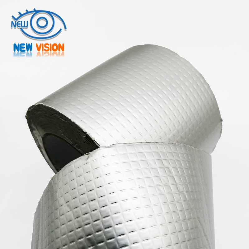 Reinforced Waterproof Foil Aluminum Seal Tape Butyl Pipe Repair Surface Crack Mending Self Adhesive Tape