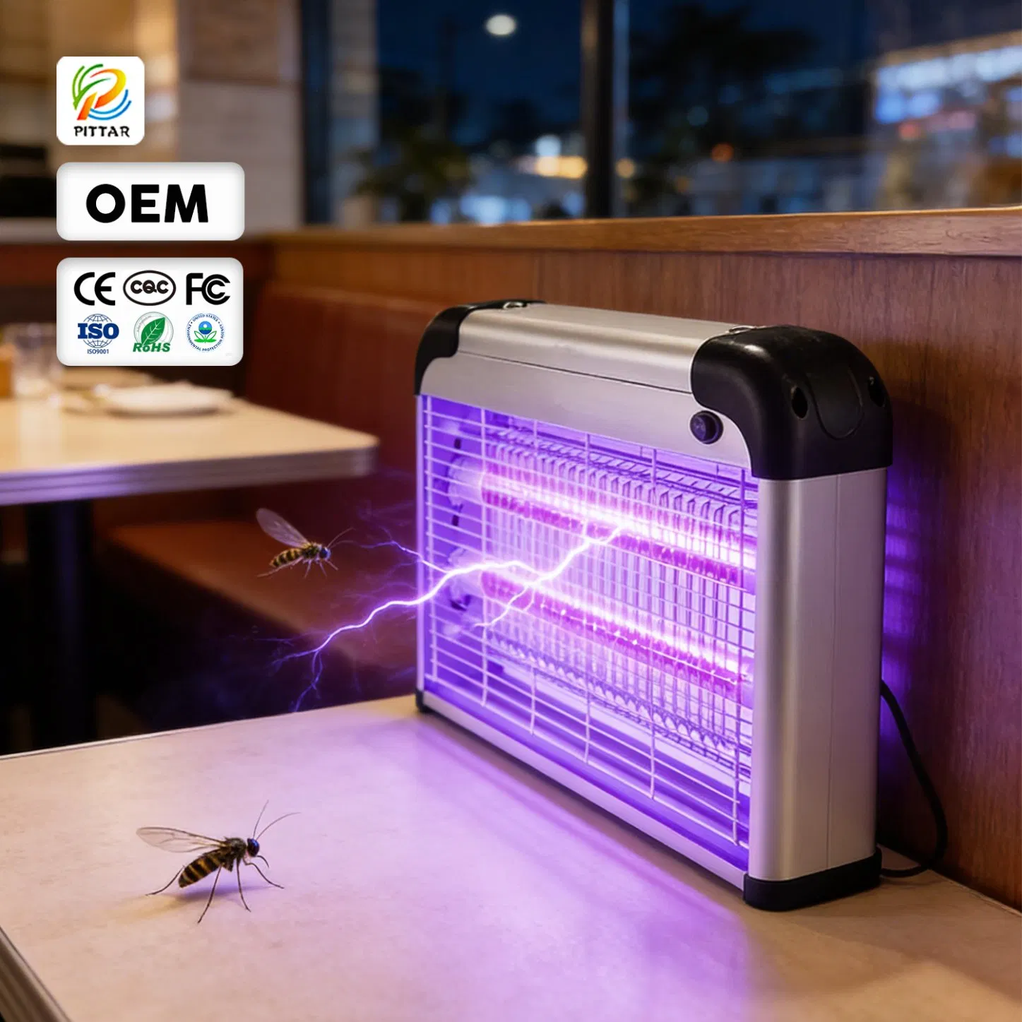 2026 Professional Factory Customized Indoor Living Room Bedroom Office Hotel UV LED Electronic Mosquito Zapper Quiet Operation Mosquito Killer Lamp