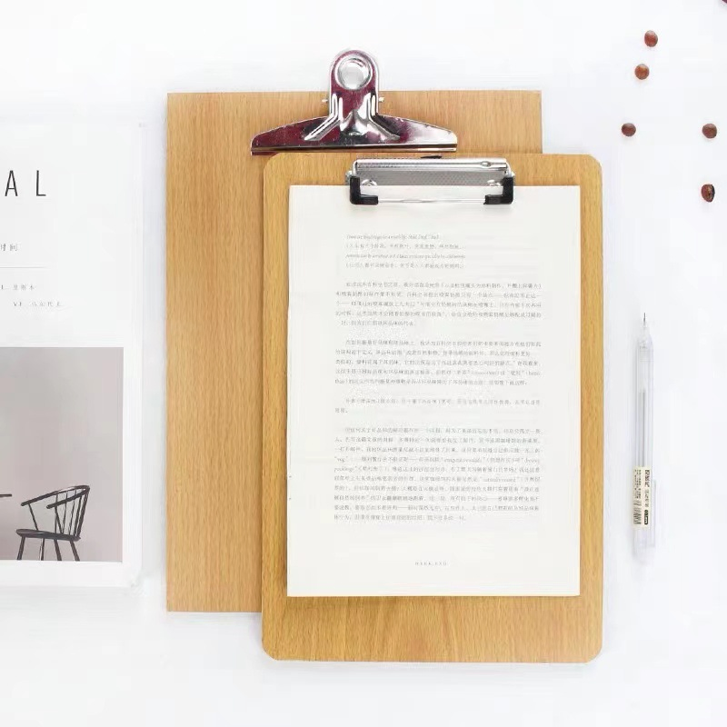 MDF Light Wood Color Menu Clip Paper Clip