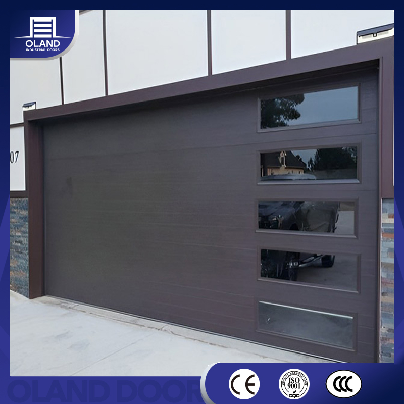 Modern Design Custom Aluminum Automatic Garage Door Insulation Sectional Remote-Controlled Motorized Driveway Garage Doors for Villa Homes