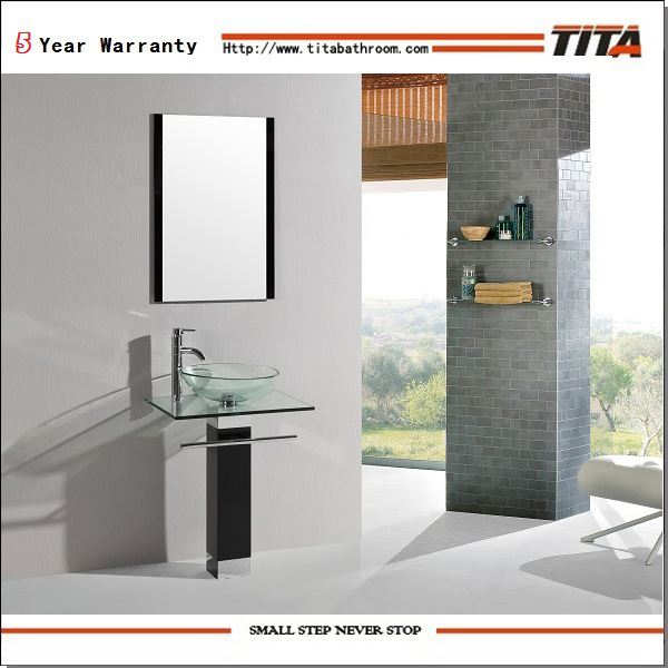 Прозрачная стеклянная раковина TB017 для ванной