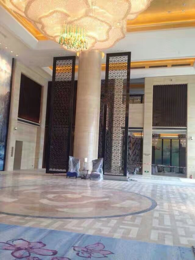 Entrance Lobby Reception Background Wall Decorative Panel Metal Screen