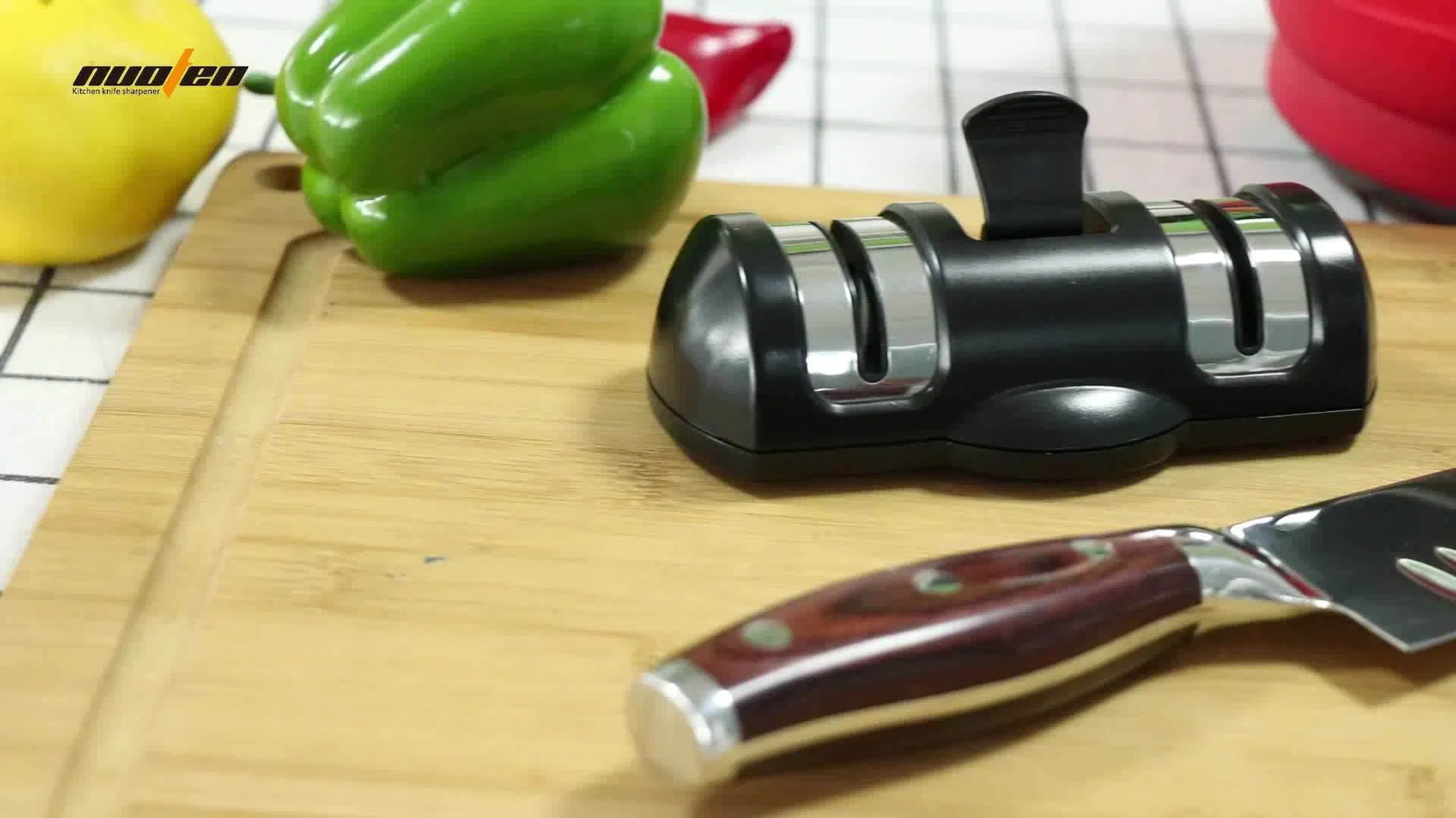 Creative Kitchen Accessories Knife Sharpening Tool Ceramic Suction Knife Sharpener System