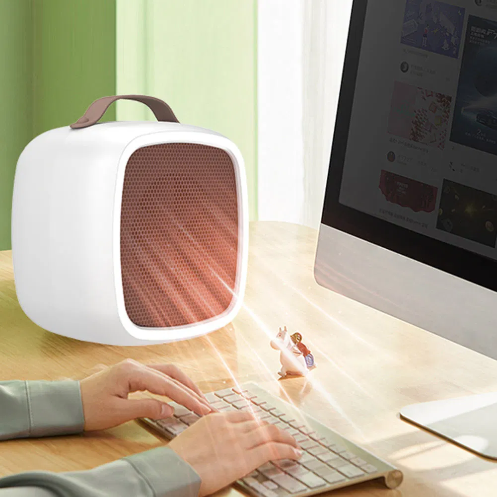 Mini Electric Heater Fan with Handle Portable Home Desktop Warm Air Blower
