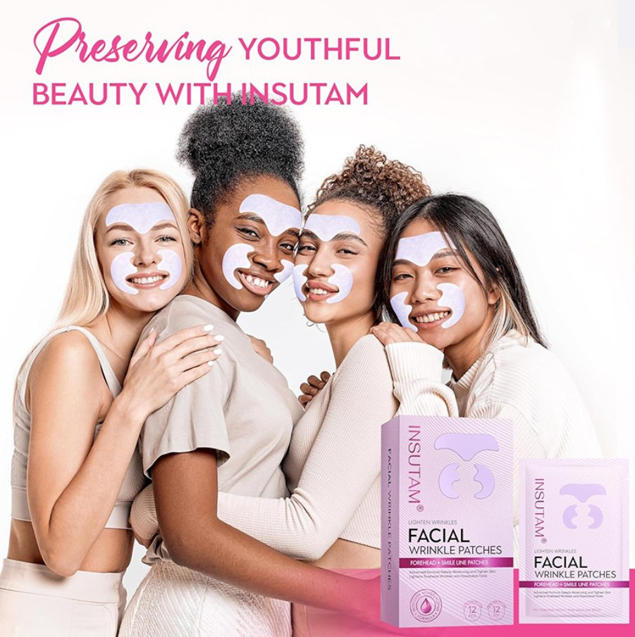 Facial Wrinkle Patches Forehead Smile Line Patches for Skin Tightening Deeply Moisturizing Anti Wrinkles Cheek Smile Lines Removal Face Care Patches