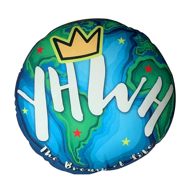 Custom Print 8ball Shape Pillow Cushion Customize Round Die Cut Throw Pillows