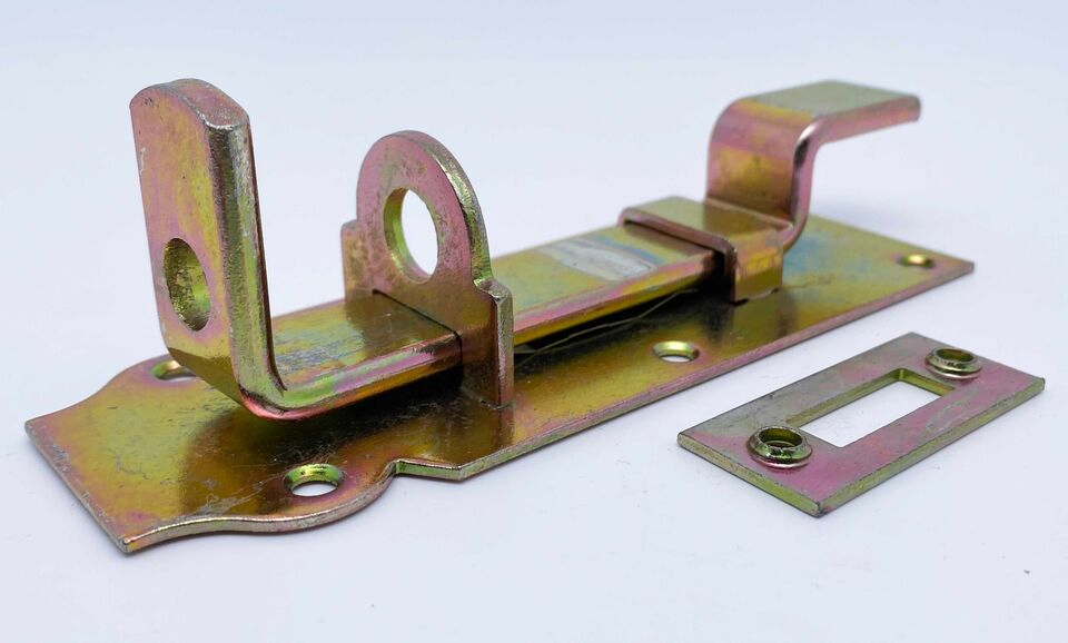 Universal Light Box Latch with a Flat Bolt Designed for Locking Shutters, Doors or Chests