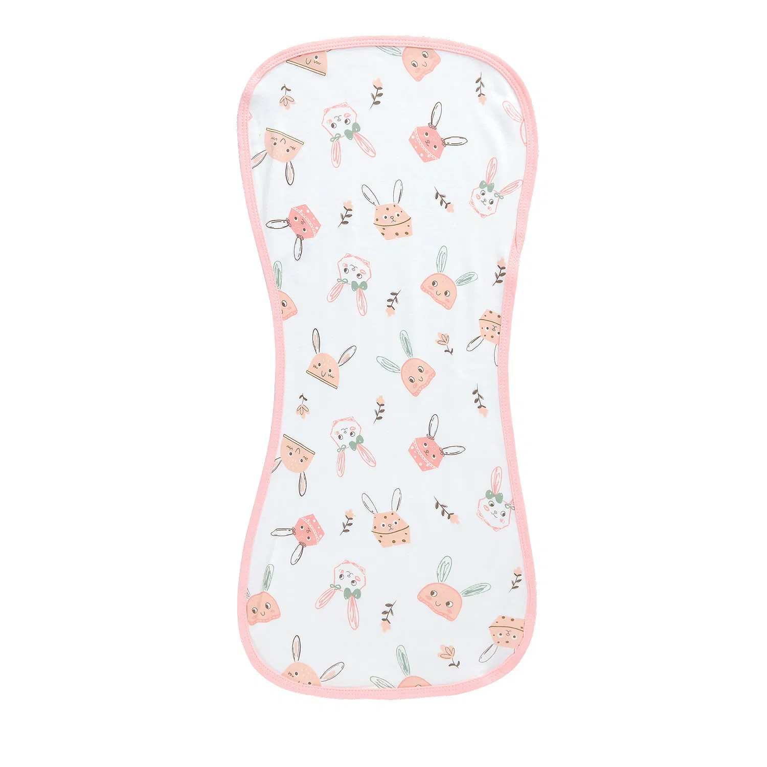 Bulk Baby Burp Cloth with Cartoon Print 100 Cotton Absorbent Layer for Newborn Feeding and Drool Care