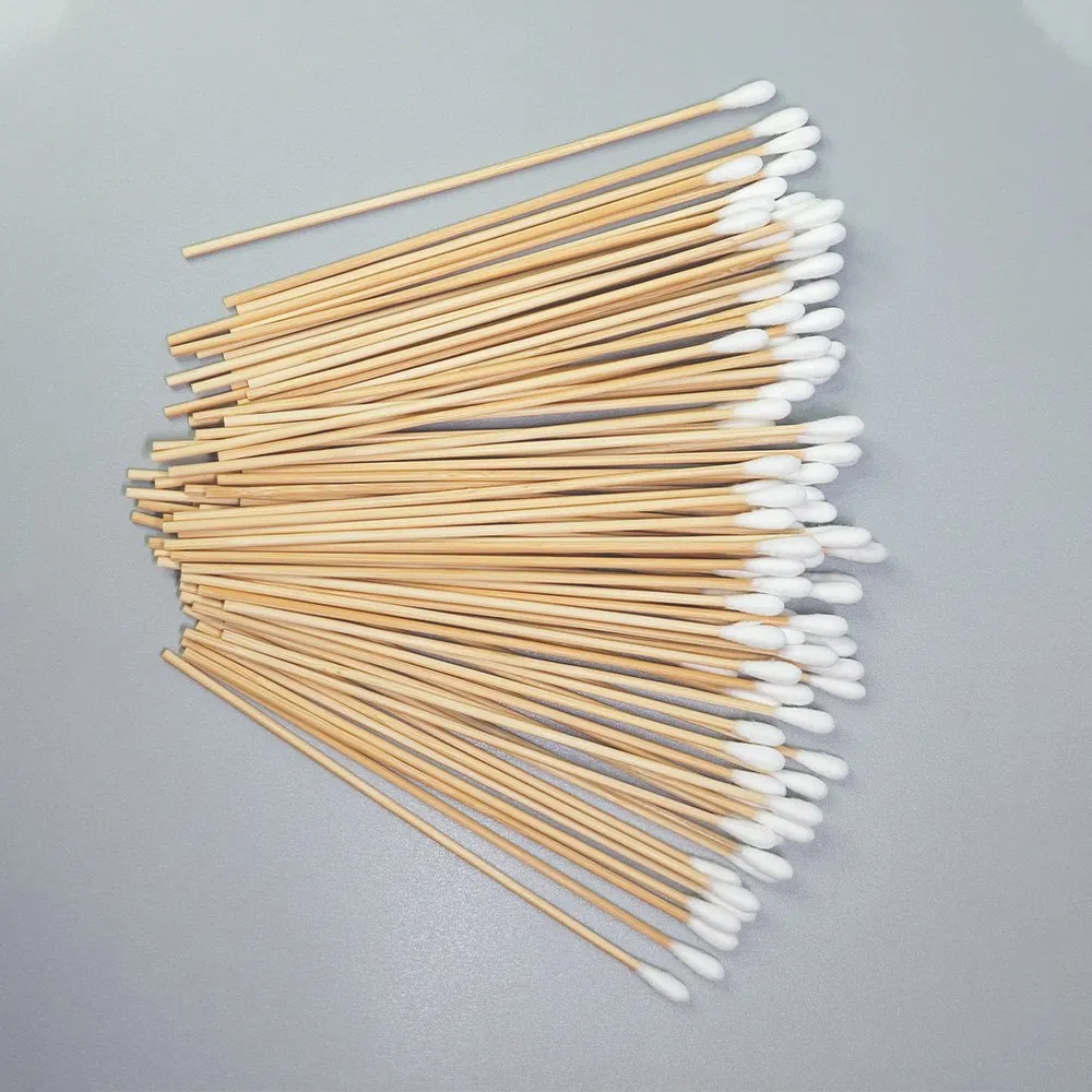 Hot Sale Cosmetic Single-Head Disposable 95mm Wooden Qtips Cotton Swabs