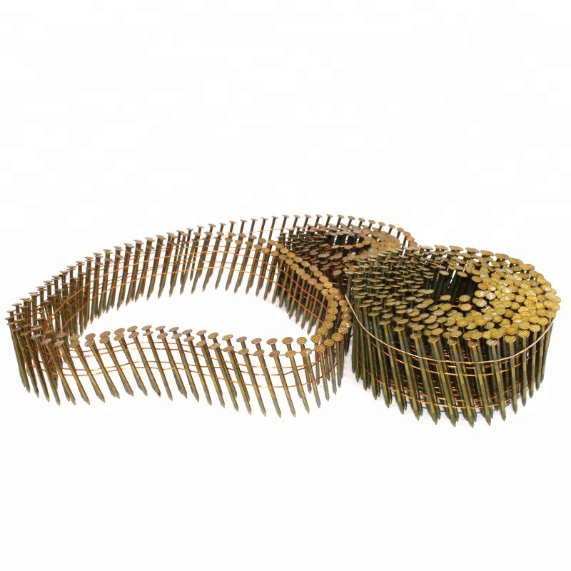 Stainless Steel Collator Rolled Siding Shark 1-1/4" Coil Nail for Wooden Pallets