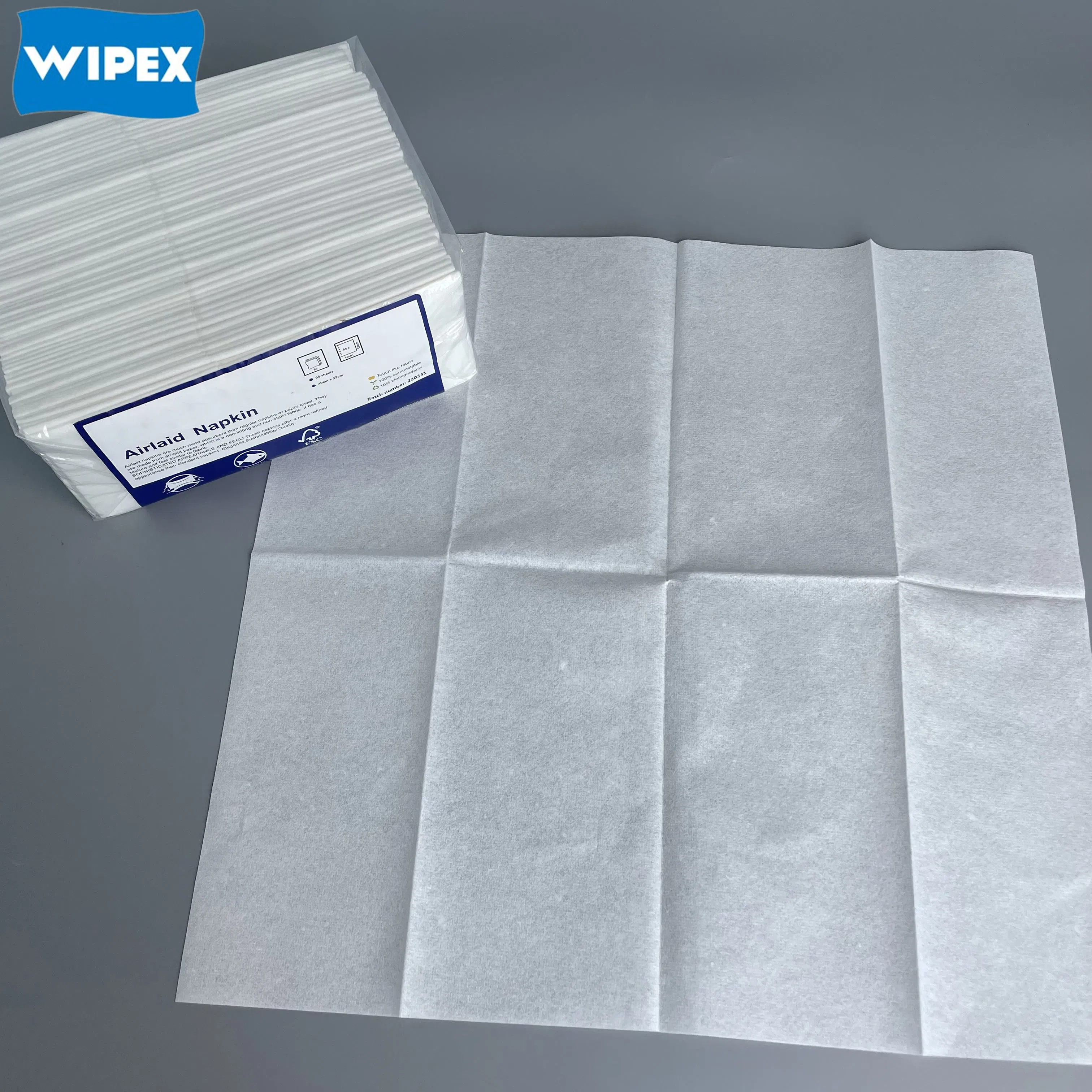 Custom Linen Feel Napkins Tissue Virgin Wood Pulp Table Napkin Airlaid Towels