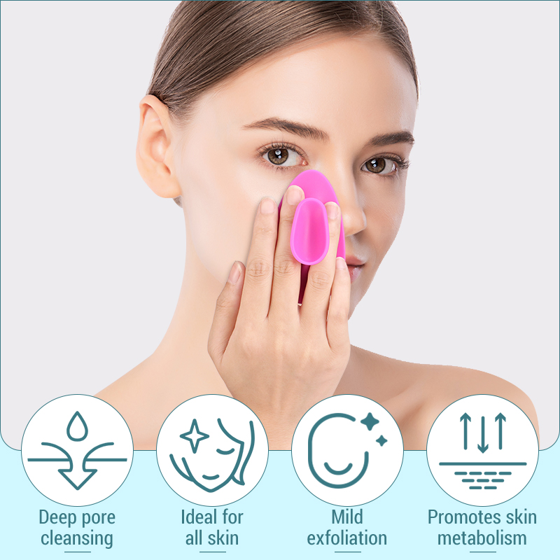 Набор из 4 силиконовых щёток для умывания лица