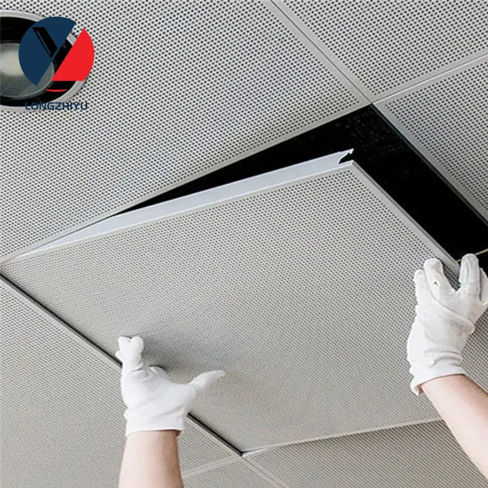 Commercial Interior Aluminum Ceiling Panels 600X600 Size Metal False Ceiling Material
