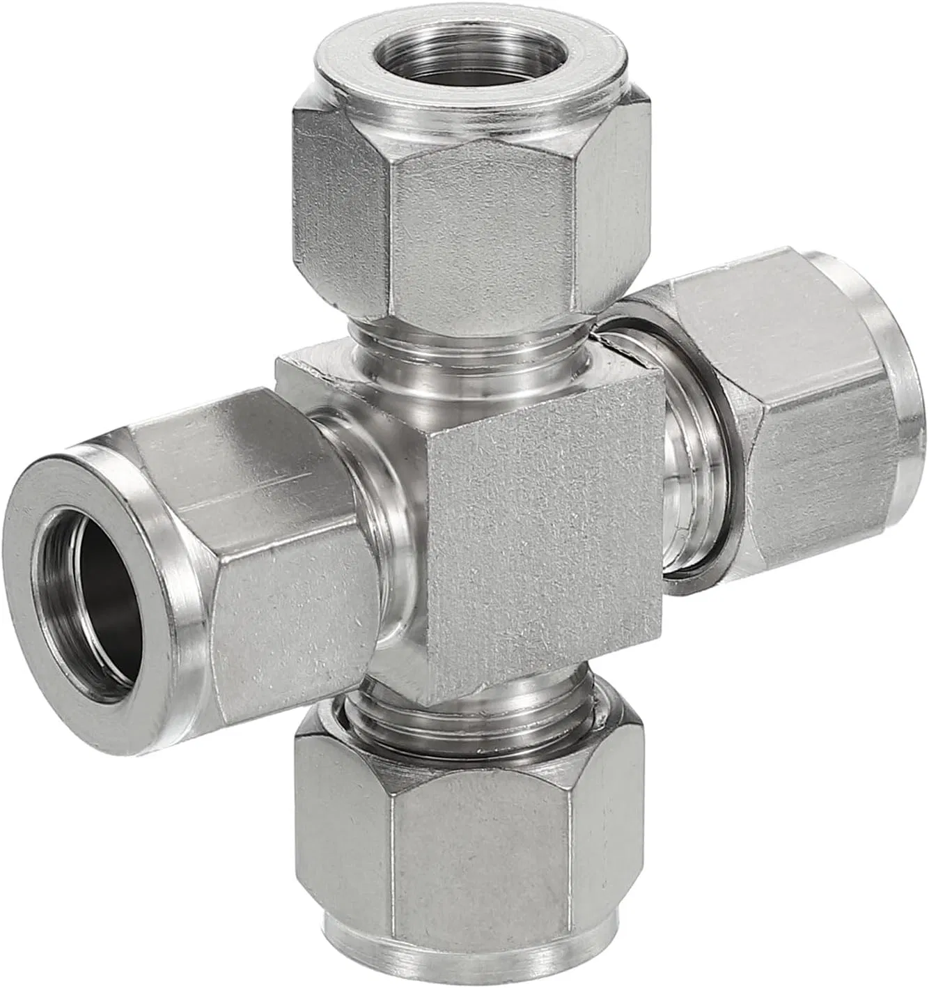 Stainless Steel 304 316L High Pressure 3000psi 6000psi Double Ferrule Union Cross