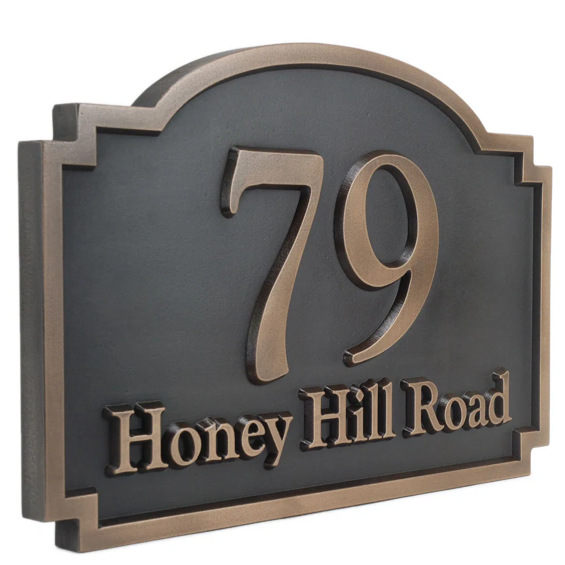 Custom Metal House Plaques Numbered Office Brass/Bronze Relief Addresses Engraved Plaques