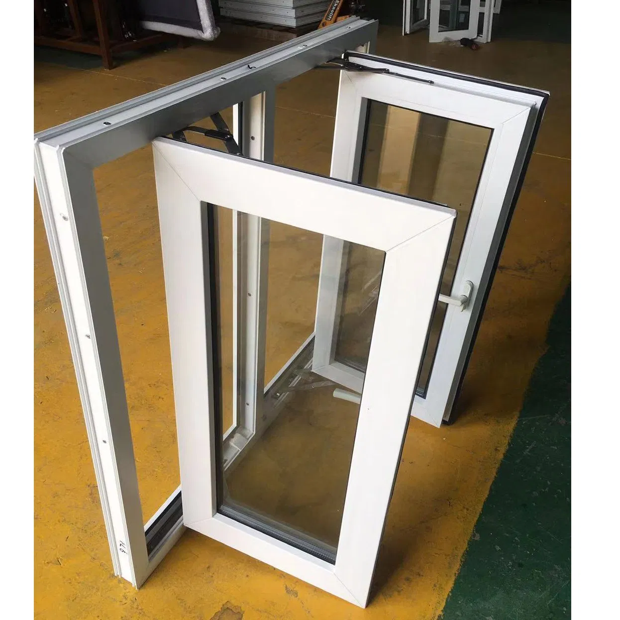 UPVC Hurricane Impact Casement Window with Color and Glass