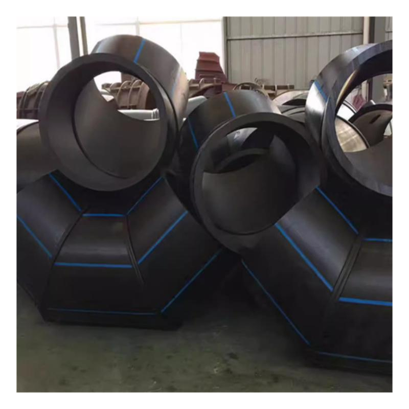 Zhongcai Pipe Fittings PE Equal Tee Welding Plastic Tube for Water Supply
