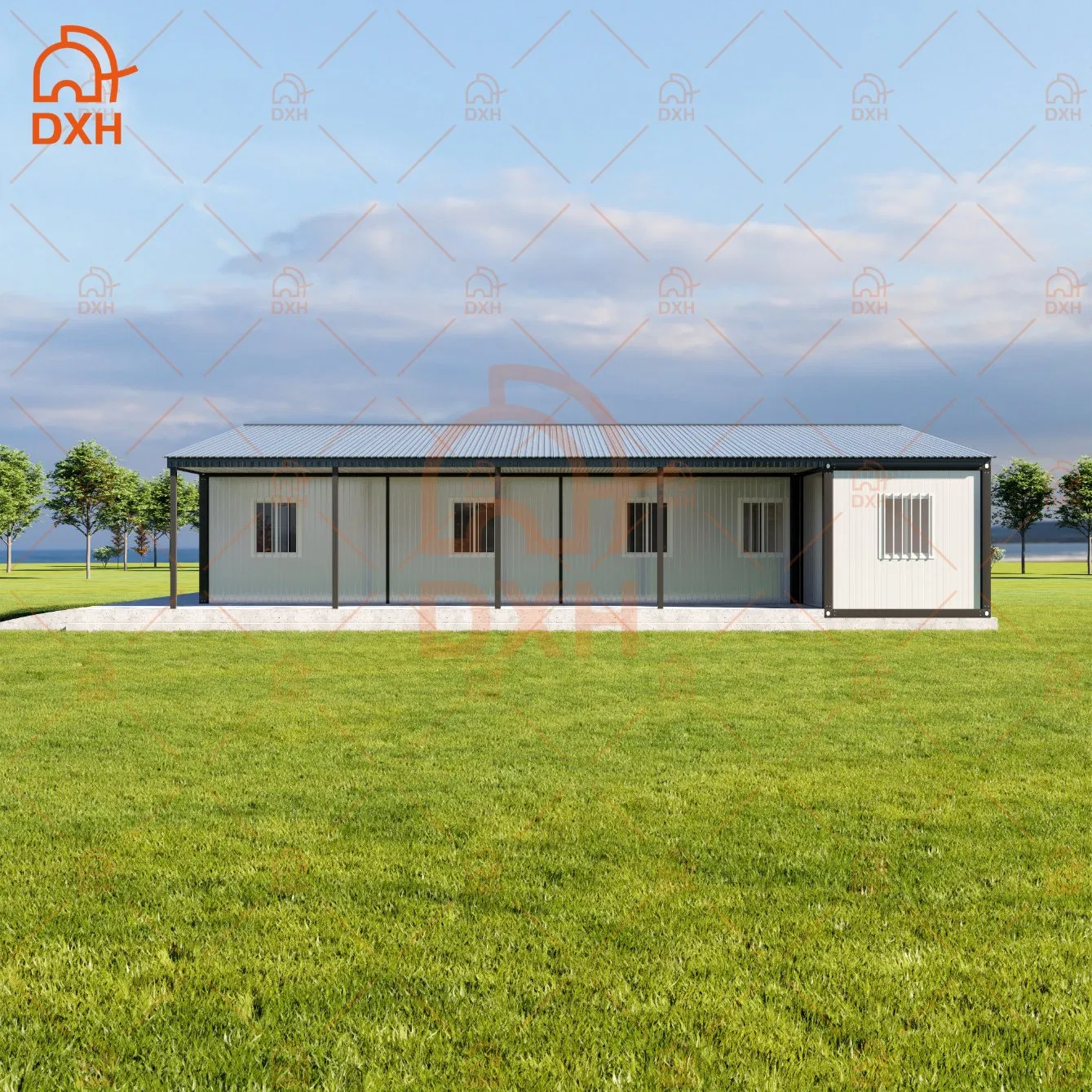 Dxh Manufacture Customized Prefab Flat Pack Portable Buildings Container Medical Room Hospital House Clinic Home