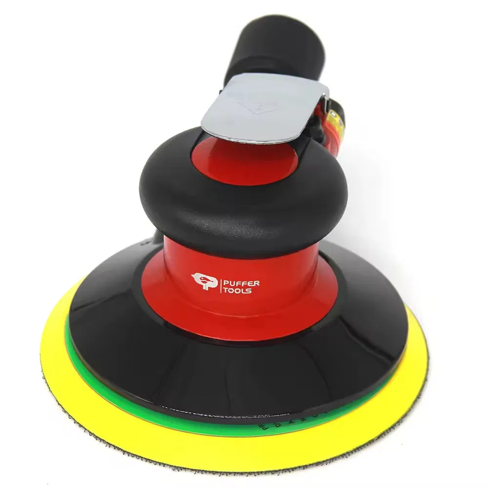 Puffer PT-2602V Professional Air Orbital Sander Low Vibration Vacuum Palm with 6 Inch Pad