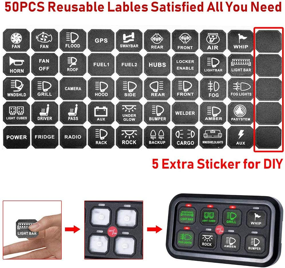 8-канальный электронный блок реле с панелью управления, водонепроницаемым монтажным боксом и жгутом проводов