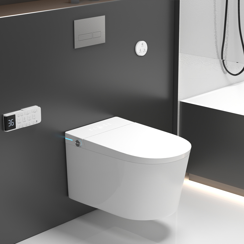 Wall Mount Automatic Flush Self Cleaning Electronic Intelligent Smart Toilet Bidet