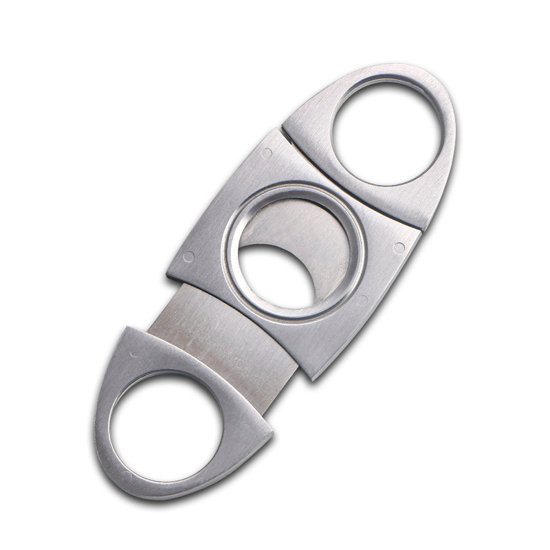 High Quality Smoking Cutter Case Metal Mini Custom Logo Luxury V Cut Cigar Cutters