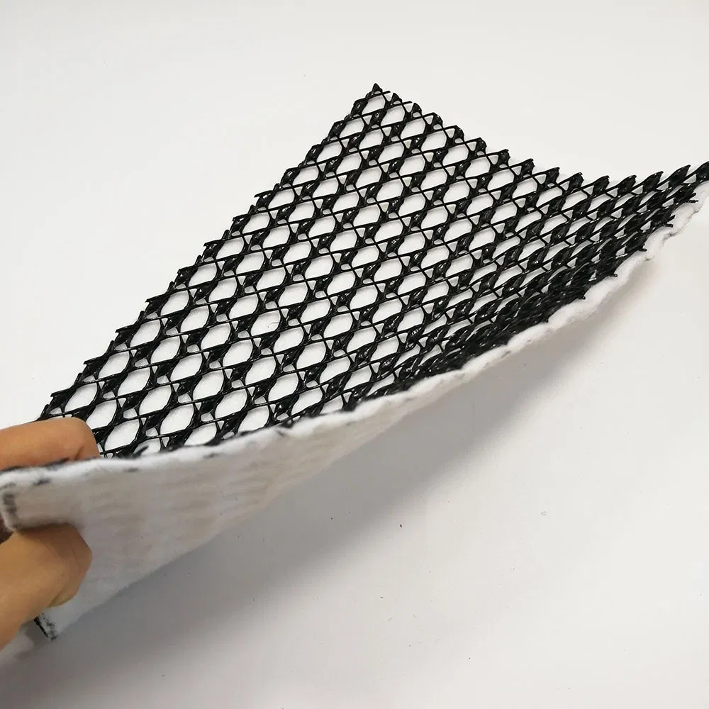Drainage Composite Geonet 5mm with Short Fiber Geotextile Used in Construction