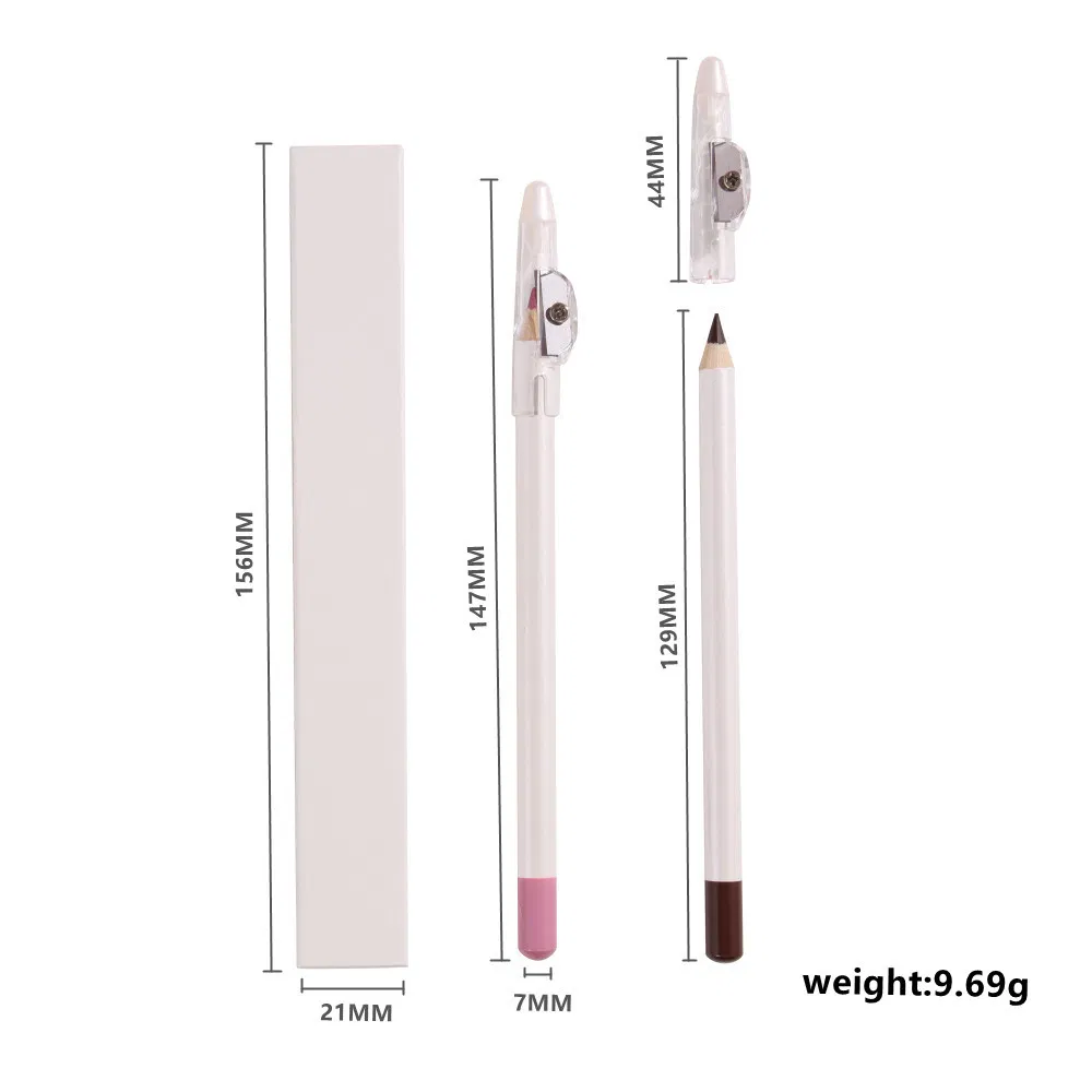 25 Color Matte Waterproof Belt Pencil Sharpener Lip Line Pencil Eyebrow and Eyeliner Pencil