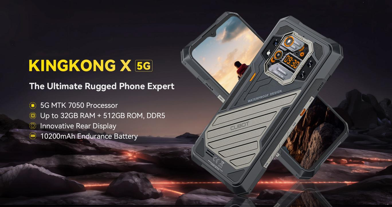 Cubot Kingkong X: защищённый смартфон 5G с батареей 10200 мАч