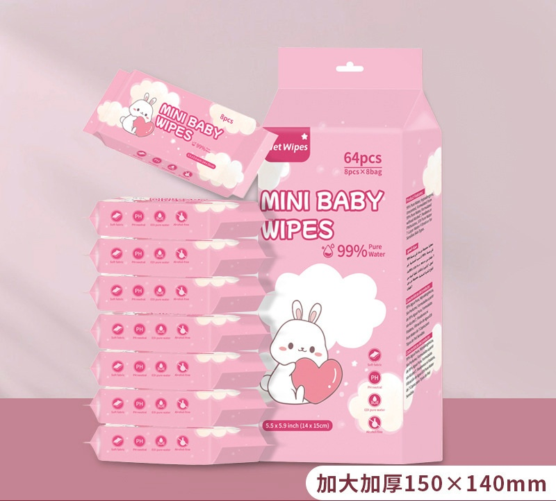 Private Label Water Based Mini Disposable Baby Wipes