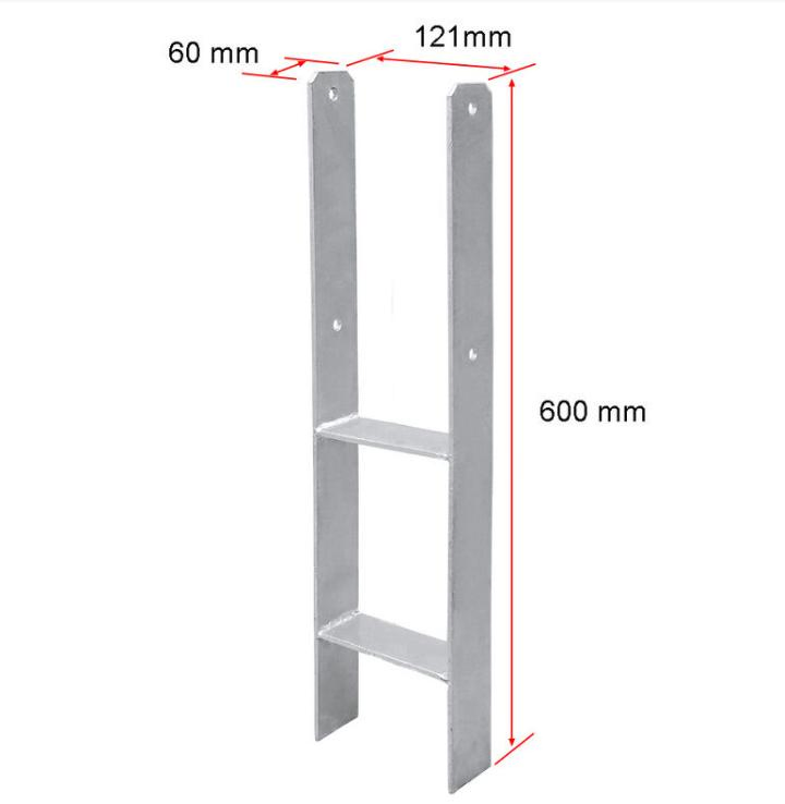 Besto H Form Anchor 600X91X5mm (LxWxT)