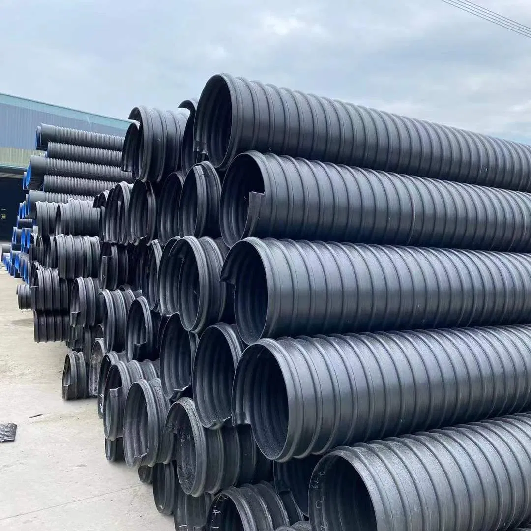 Durable HDPE Steel Belt Reinforced Spiral Corrugated Pipe for Drainage Application