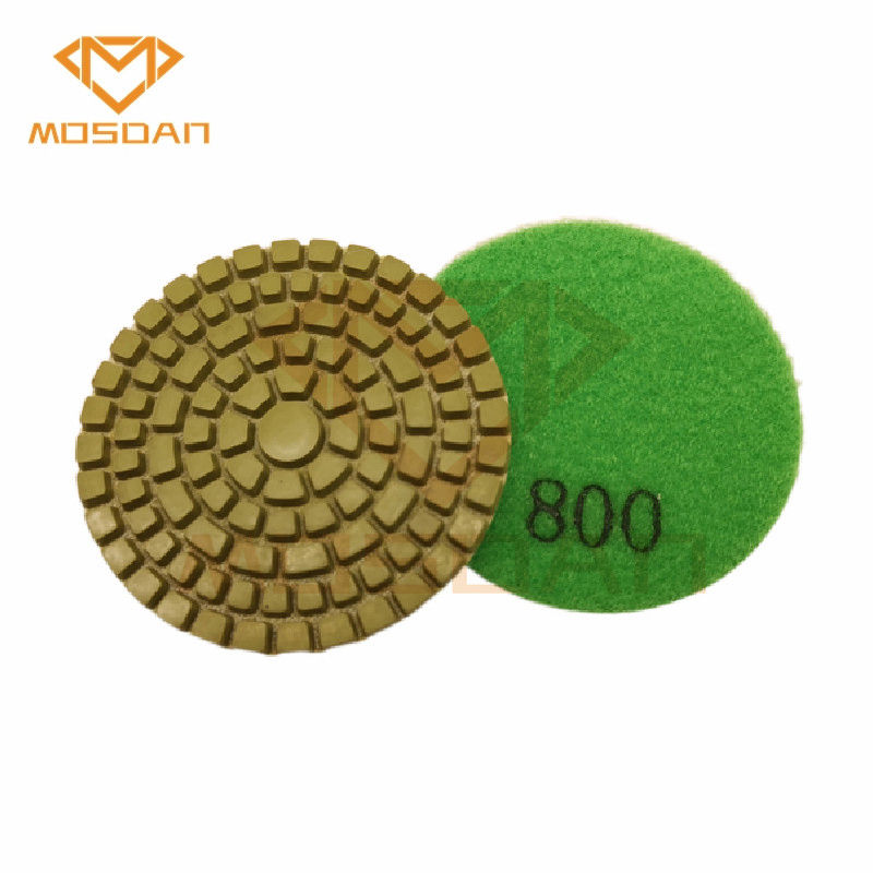 3 Inch Wet Use Resin Diamond Polishing Pads for Terrazzo Concrete Marble Granite Limestone
