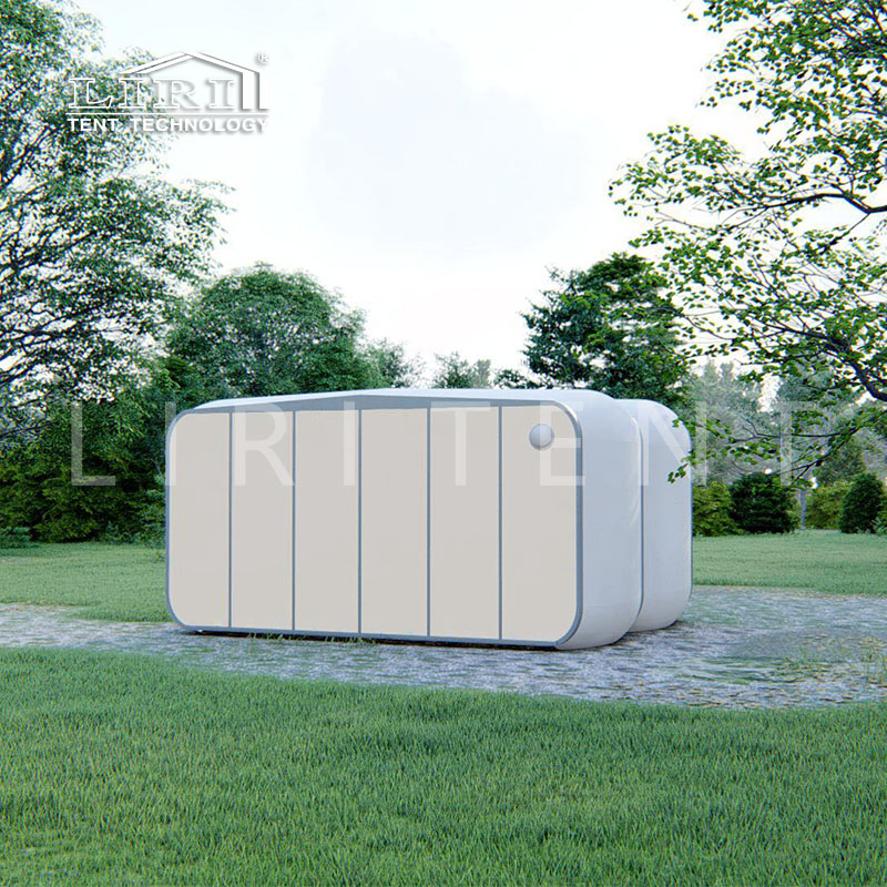 Outdoor Different Design White Capsule Box Glamping Tent for Bookshop and Library