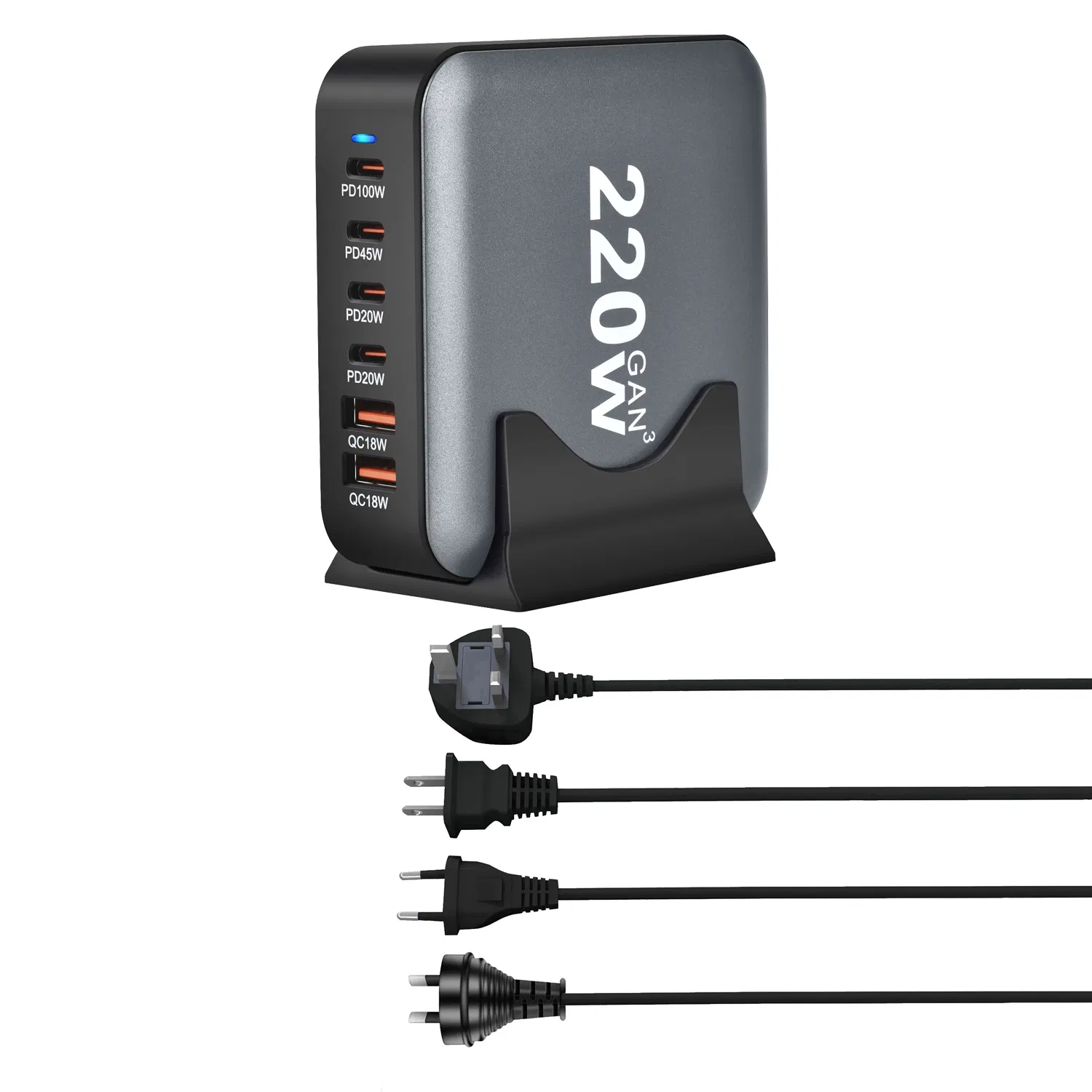 GaN зарядное устройство 220W с несколькими портами