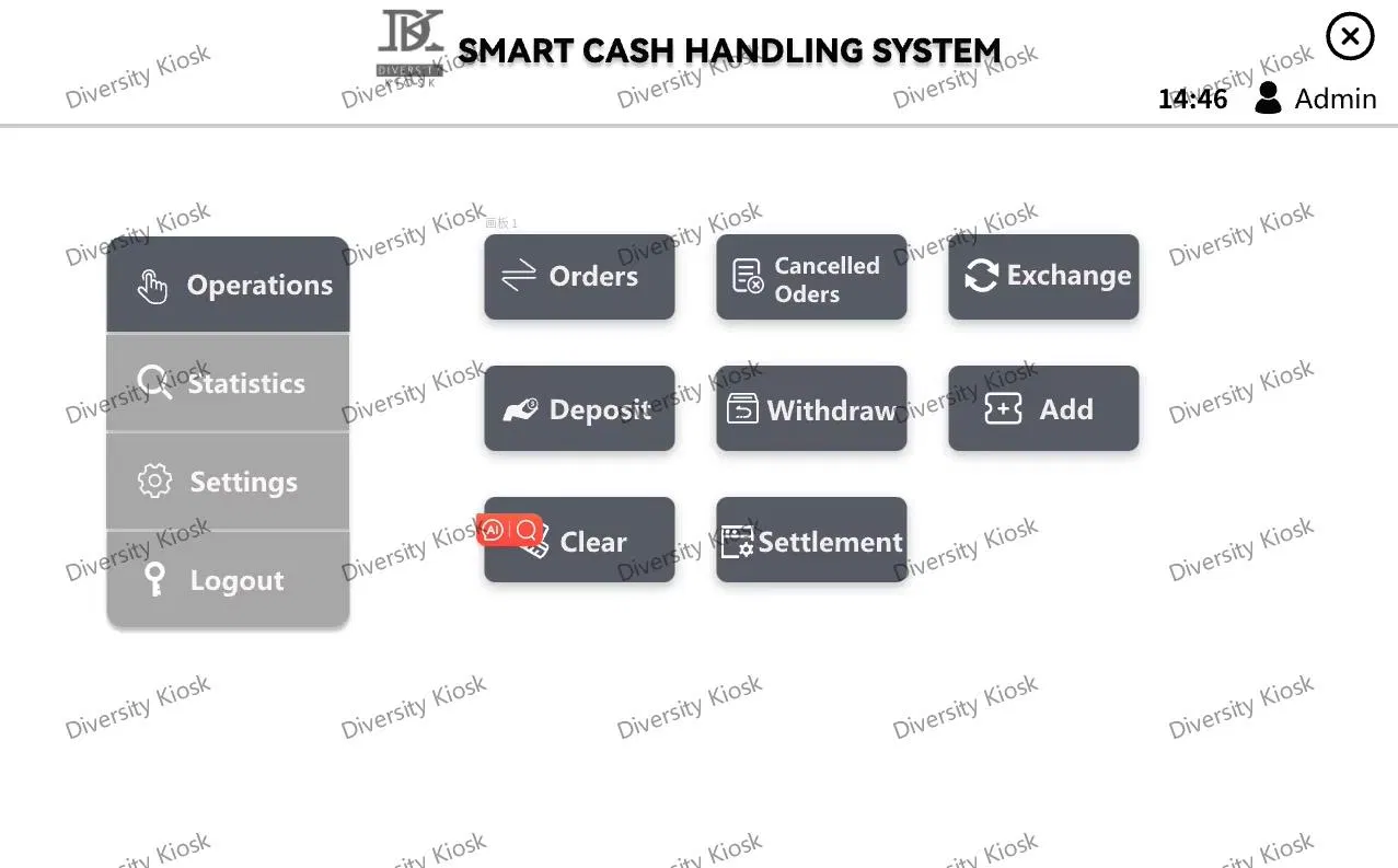 Cash Machine Self Service Smart Cash Register Cash Deposit and Withdraw Machine Cash Register POS