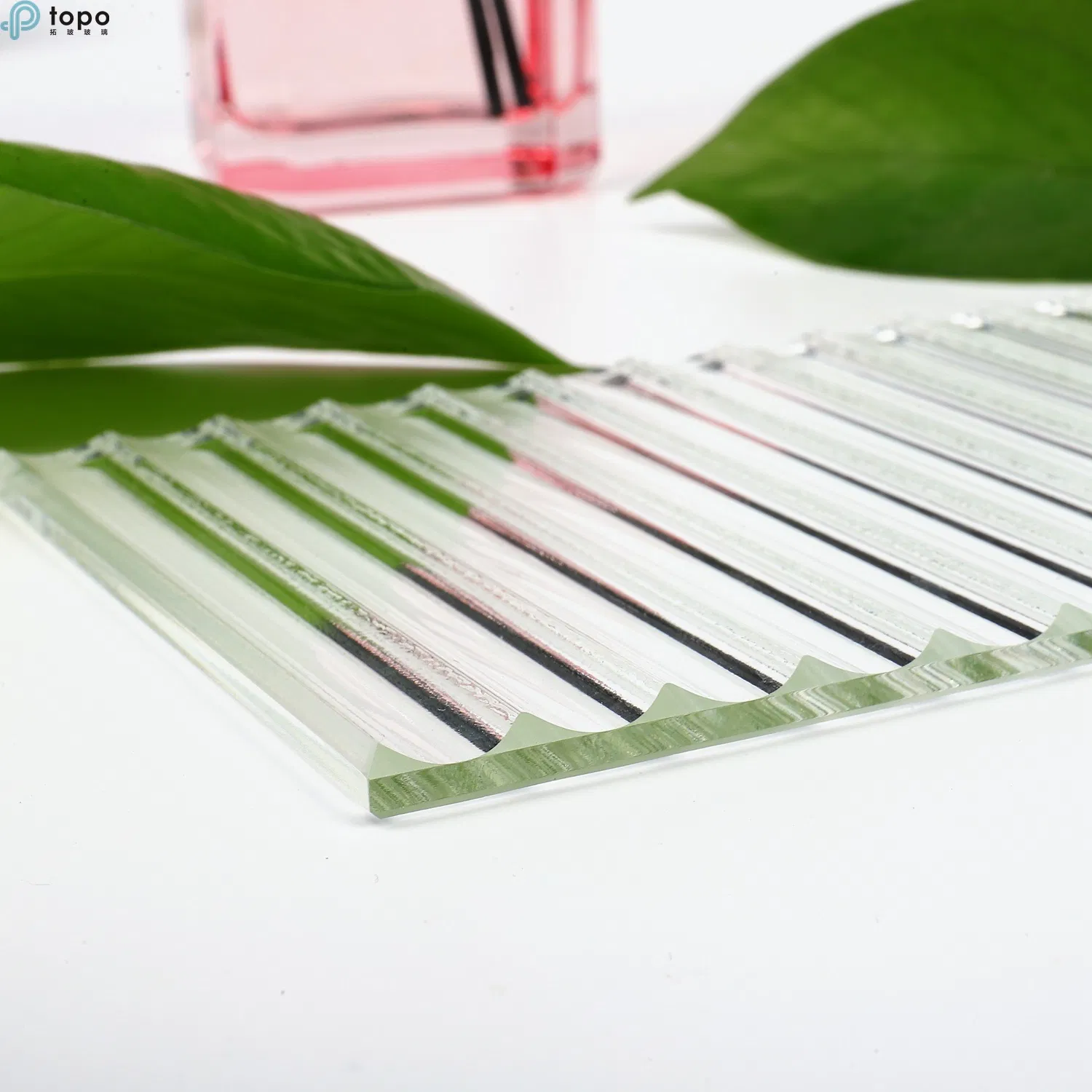 5mm-12mm Tempered Laminated Moru Patterned Figured Embossed Bathroom Glass (UCP-TP)