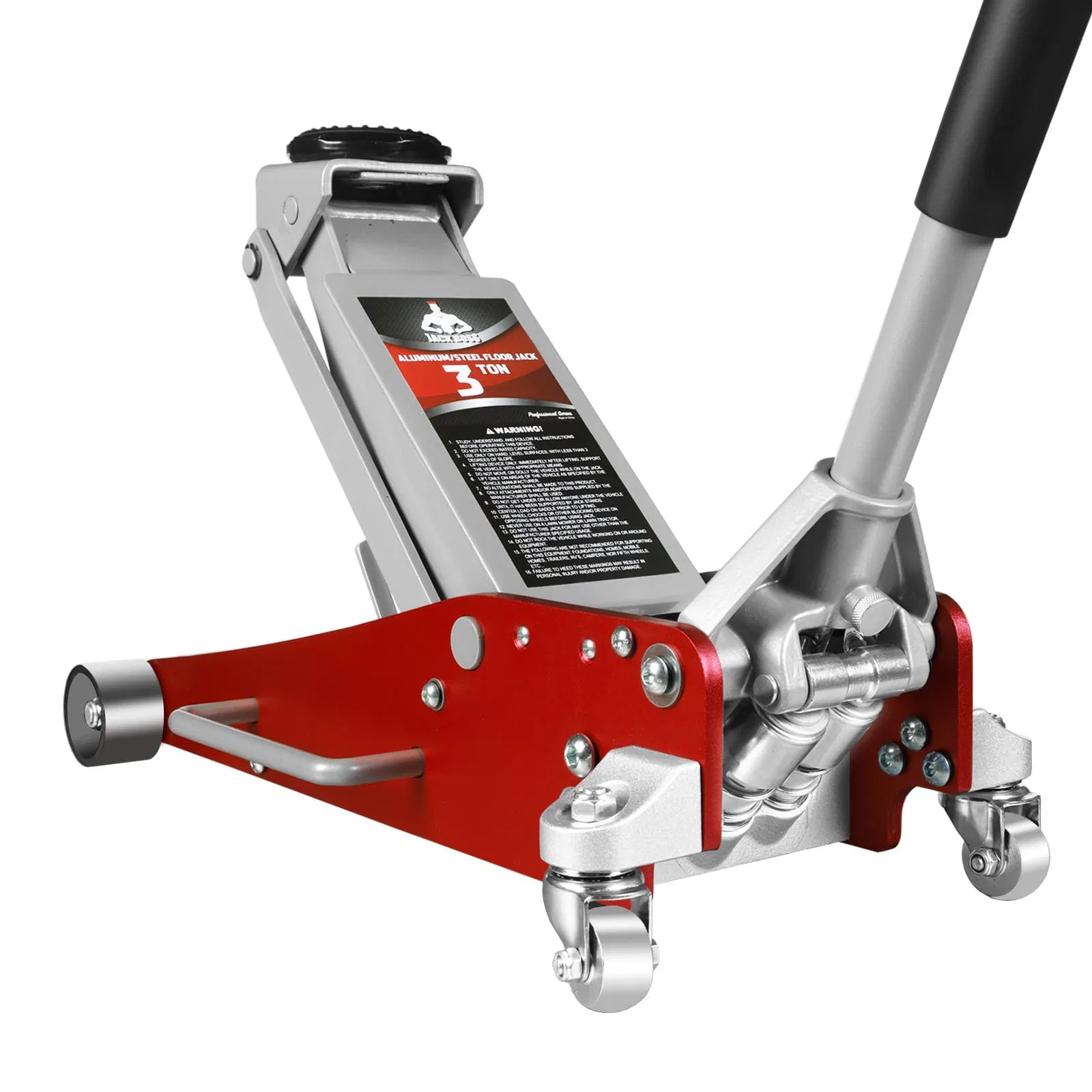 3 Ton Low Profile Racing Floor Jack Heavy Duty - GS Certified Safety Descent, Dual Piston Quick Lift Pump, 3.35 to 19.69 Inch Lifting Range Automotive Vehicle T