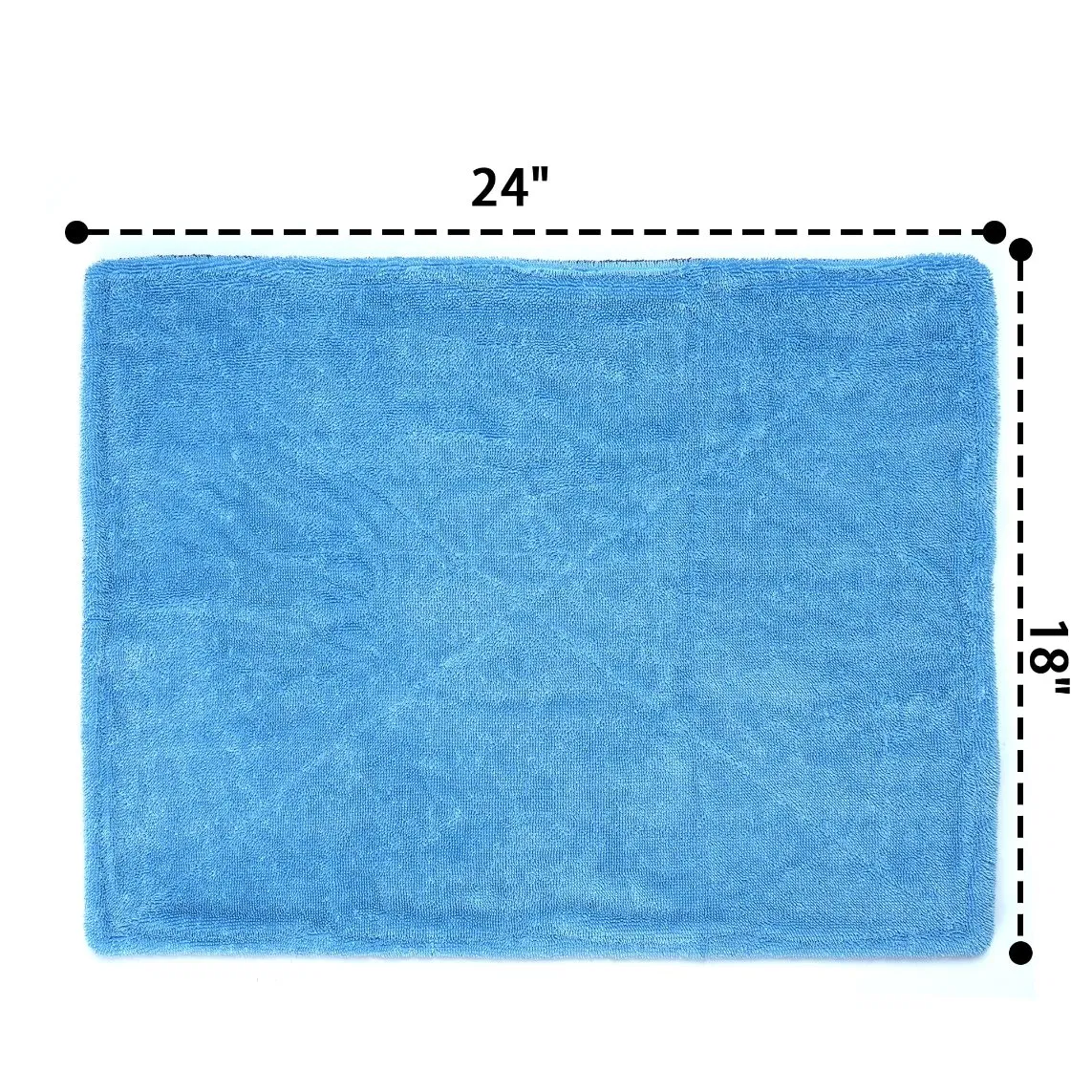 Fantasticlean Double Twist 1000GSM Premium Microfiber Towels Microfiber Cleaning Cloth Rag 18 X 24 in for Cars Blue