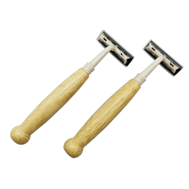 Eco-Friendly Manual Razor Natural Bamboo Handle Stainless Steel Blade