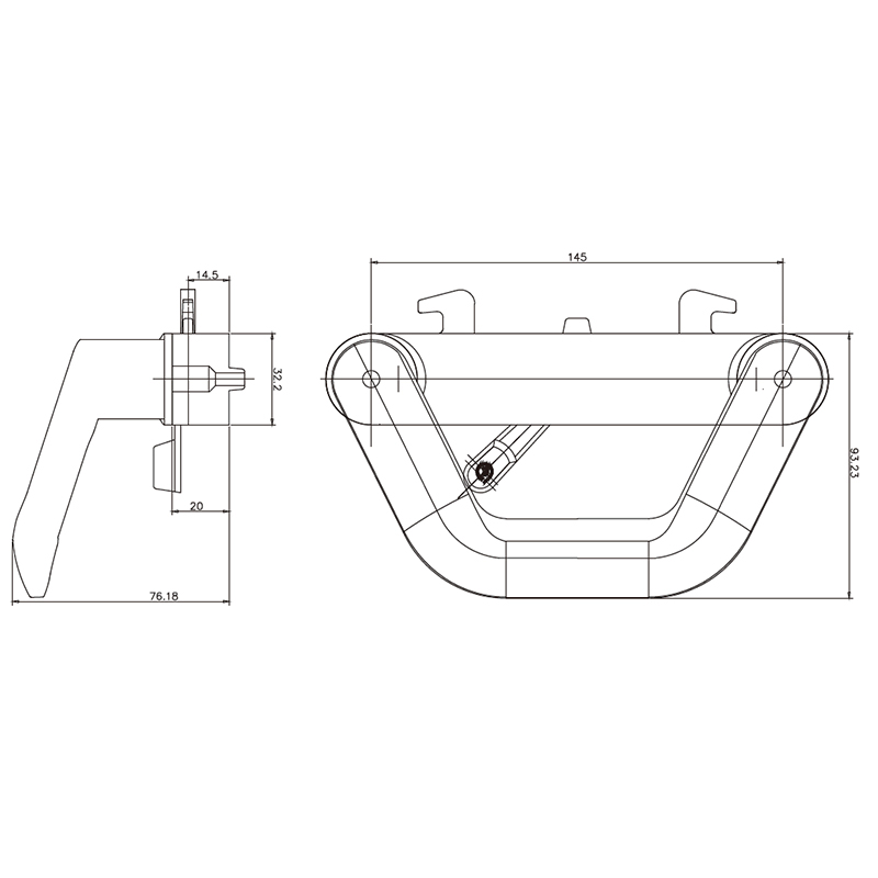 Aluminum Sliding Door Accessories Sliding Door Handle Latch Lock Hardware