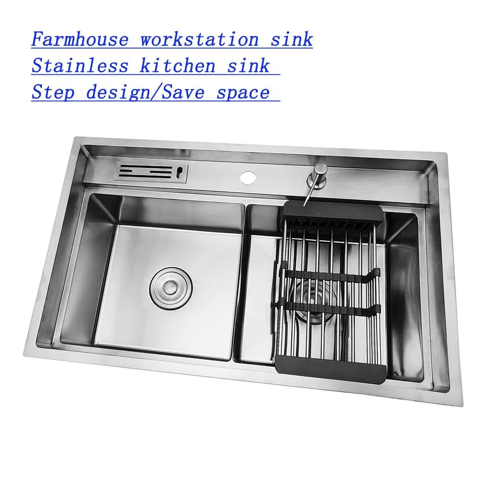 Best Farmhouse Kitchen Workstation Undermount Stainless Steel OEM Size Double Bowl Sink