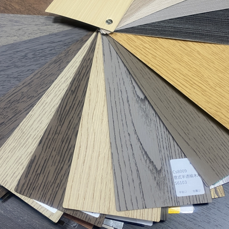 Deep Embossed Fabric Membrane PVC Film for MDF Board Lamination Vinyl PVC Foil Roll for WPC Wall Panels