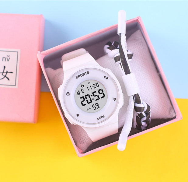 Promotional Selling Multifunction Silicone Band Waterproof Digital Luminous Sports Alarm Watch Students