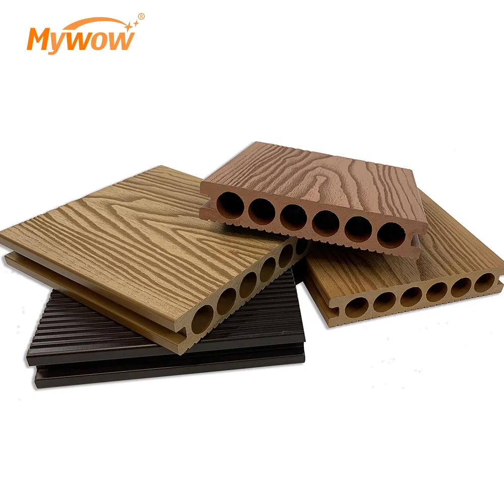 Factory Made 3D Embossed Wood Grain WPC Decking WPC Decking Outdoor