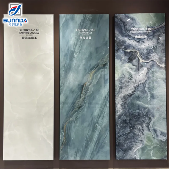 Sintered Stone Slab Porcelain Tiles Marble Designs Polished Glossy Satin Matte Surface Various Sizes Slab Porcelain Tile for TV Background