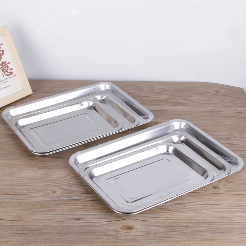 Factory Wholesale Stainless Steel Round Serving Tray Gold Plated Stainless Steel Dinner Dishes Plates