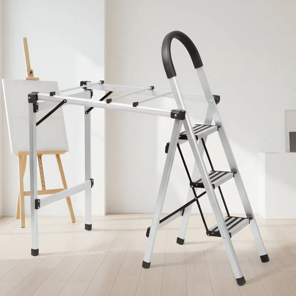 Space Saving Folding Drying Ladder Multi Functional Ladder for Home Use