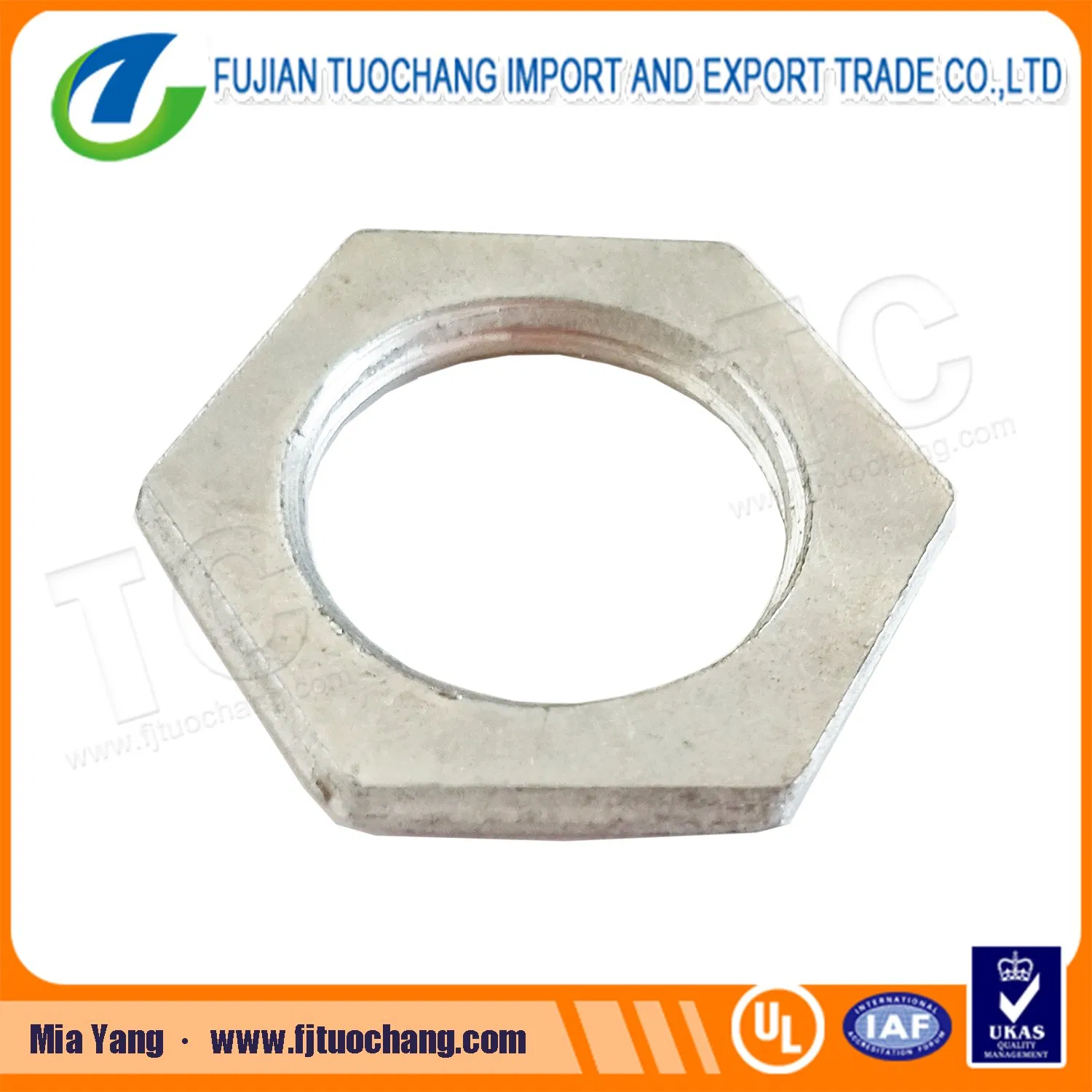 Galvanized Steel Hexagon Locknut / Hexagon Lock Nuts
